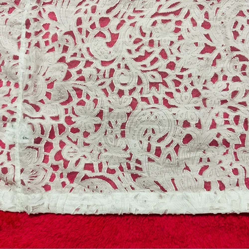 Zara Men's White Lace Button Down Shirt - Picture 8 of 8